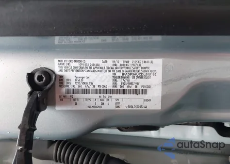 2013 Ford C-Max Hybrid Se z USA, uszkodzony, nr VIN 1FADP5AUXDL505162